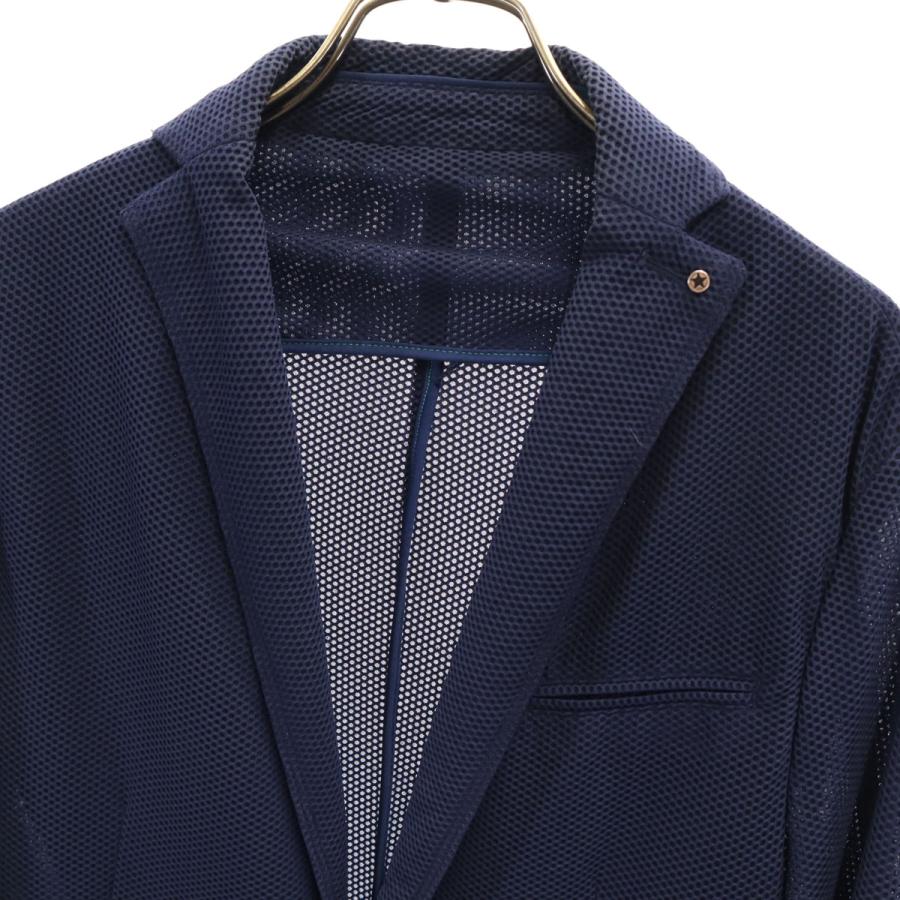 ZARA（ザラ） メッシュ テーラードジャケット 48 ネイビー アンコン