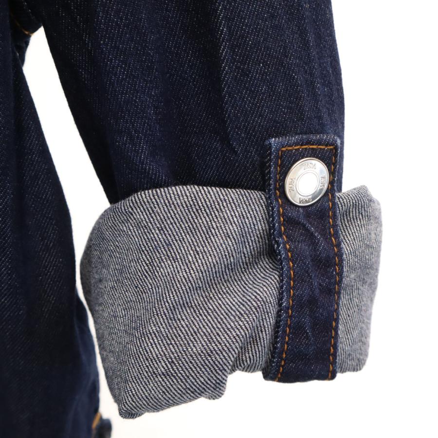 ZARA（ザラ） 長袖 デニムシャツ XS インディゴ ロールアップ袖