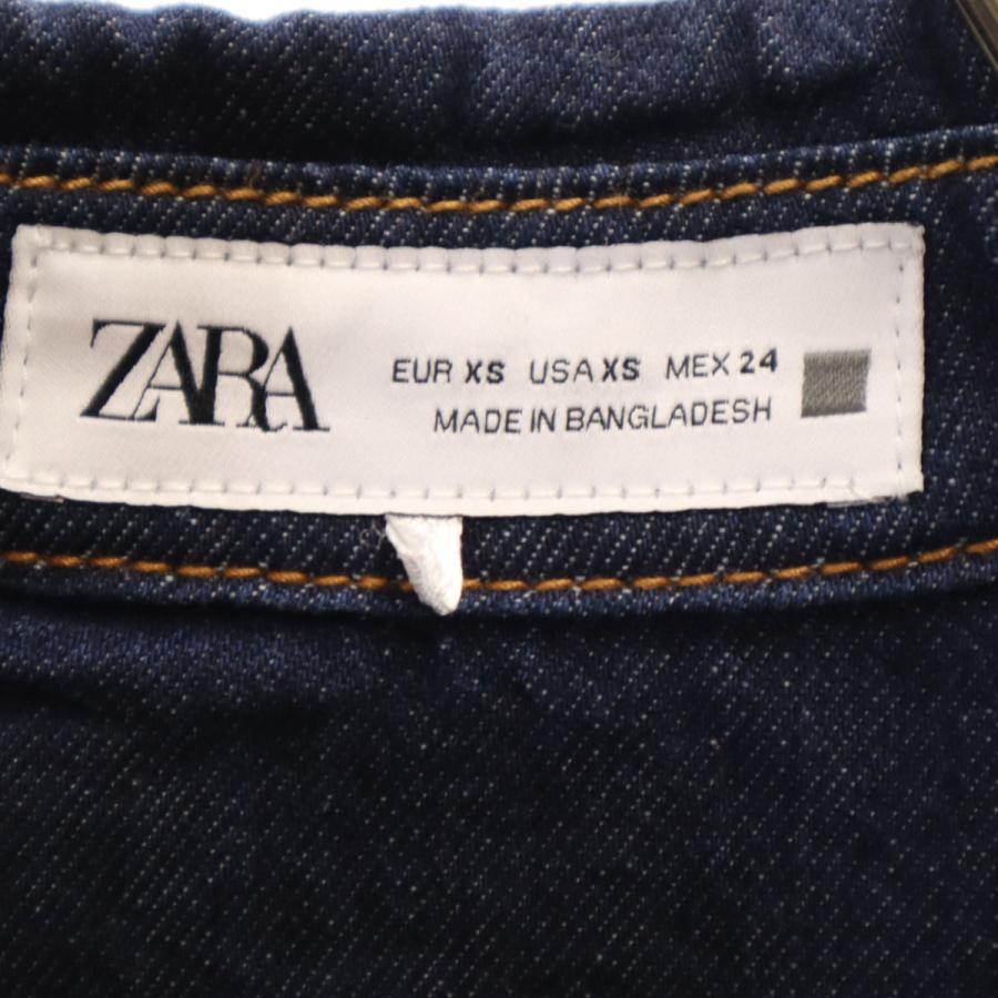 ZARA（ザラ） 長袖 デニムシャツ XS インディゴ ロールアップ袖