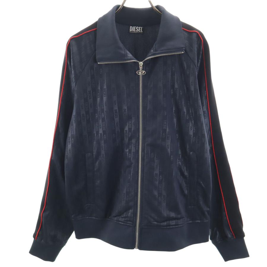 DIESEL ディーゼル　ジャージブルゾン　ネイビー DIESEL（ディーゼル） 総ロゴ トラックジャケット XL ネイビー
