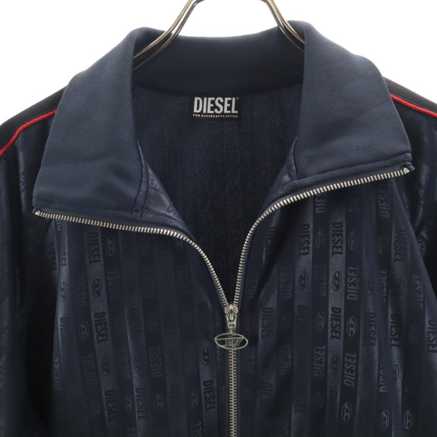 DIESEL ディーゼル　ジャージブルゾン　ネイビー DIESEL（ディーゼル） 総ロゴ トラックジャケット XL ネイビー