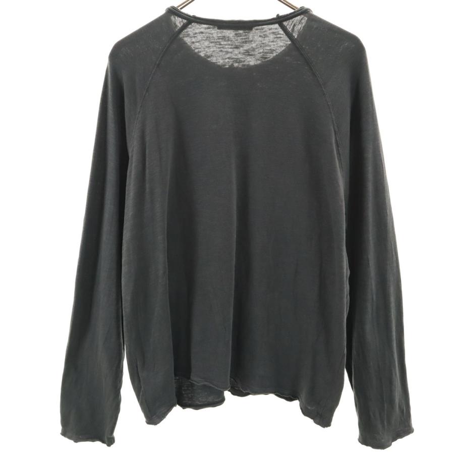ZARA（ザラ） 長袖 ヘンリーネック Tシャツ L グレー ロンT レディース 