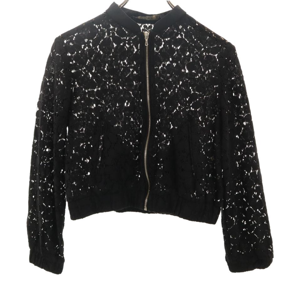 ZARA BASIC（ザラベーシック） リネン 花柄 レース ジャケット S 