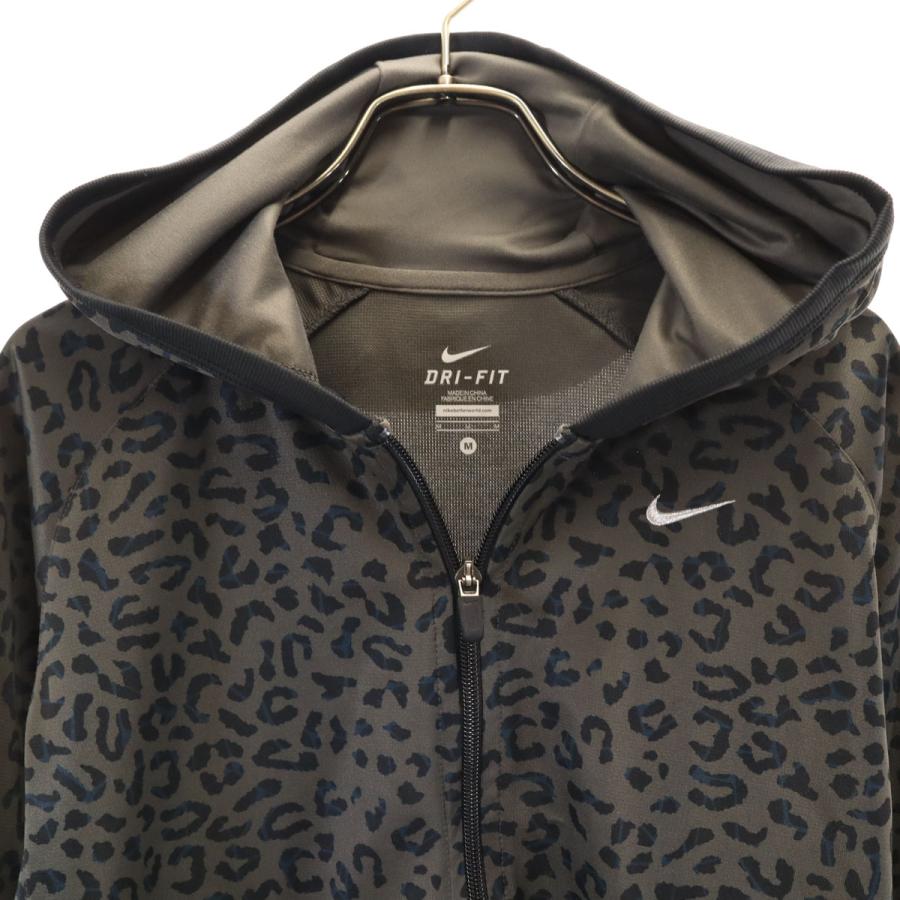 NIKE（ナイキ） レオパード 長袖 ジップパーカー M チャコールグレー