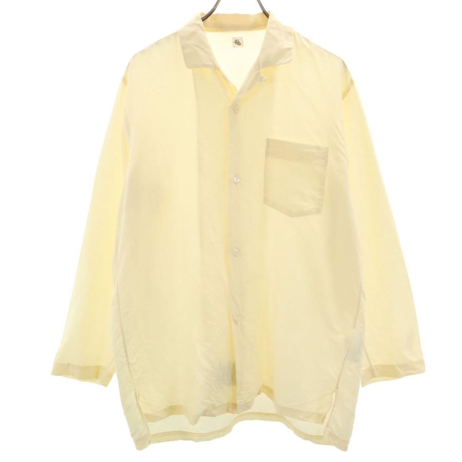 Kaptain Sunshine カジュアルシャツ L ベージュ 【古着】【中古】【送料無料】 Kaptain Sunshine（キャプテン サンシャイン） 日本製 長袖 ワイド