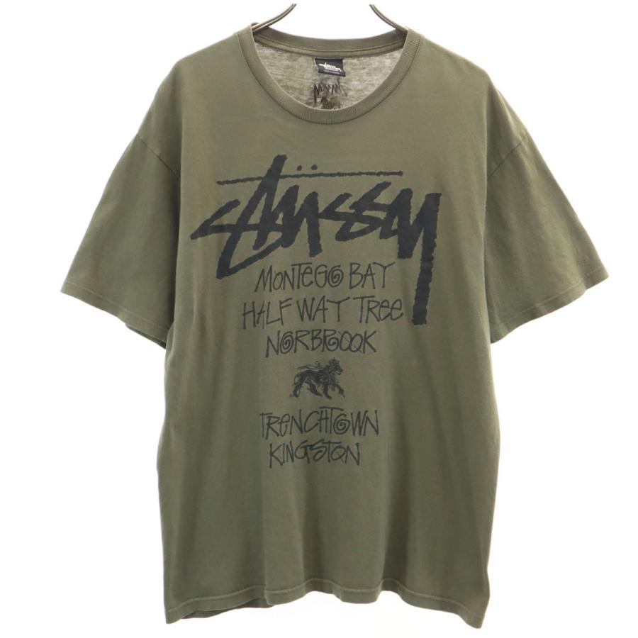 STUSSY（ステューシー） 半袖 Tシャツ M オリーブ メンズ 古着 中古