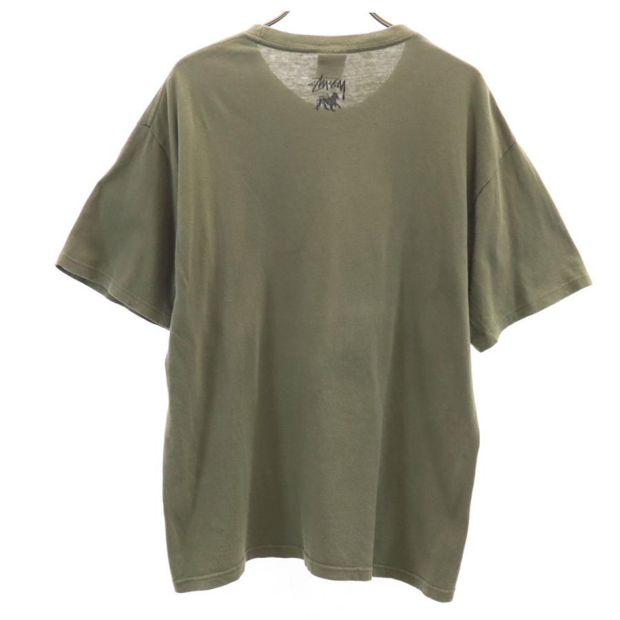 STUSSY（ステューシー） 半袖 Tシャツ M オリーブ メンズ 古着 中古