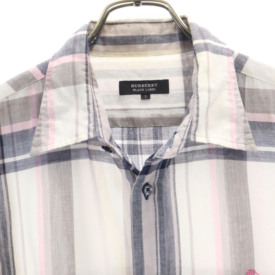 未使用　紙タグ付　バーバリーブラックレーベル　三陽商会　シャツ　オシャレ　2 BURBERRY BLACK LABEL（バーバリーブラックレーベル） チェック柄 半袖