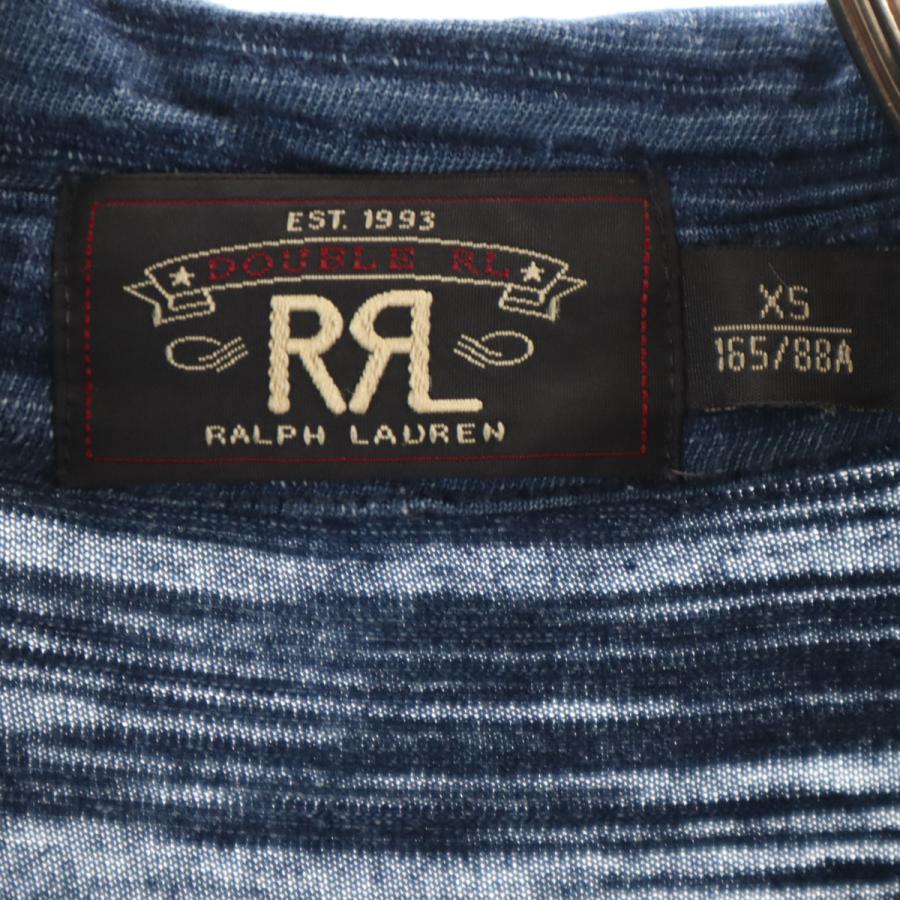 ダブルアールエル RRL 半袖 インディゴ染め ポロシャツ XS ネイビー