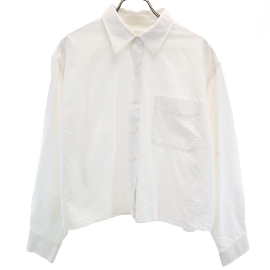 JW Anderson ジェイダブリューアンダーソン カジュアルシャツ L 白 【古着】【中古】【送料無料】 ユニクロ（UNIQLO） JW ANDERSON JWアンダーソン コラボ 長袖