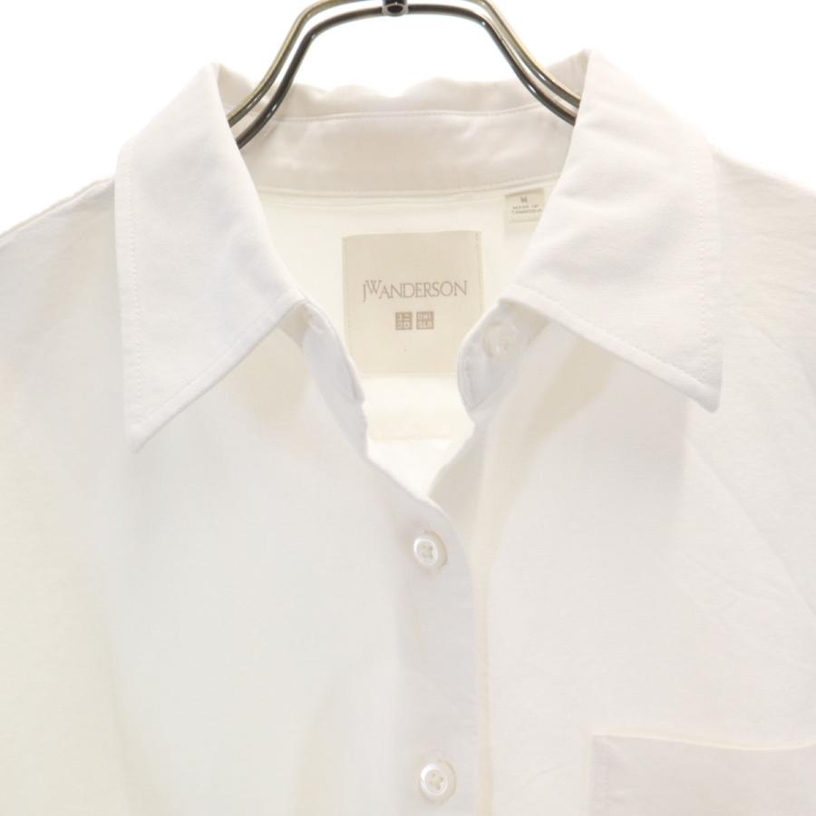 JW Anderson ジェイダブリューアンダーソン カジュアルシャツ L 白 【古着】【中古】【送料無料】 ユニクロ（UNIQLO） JW ANDERSON JWアンダーソン コラボ 長袖