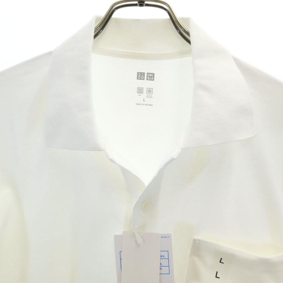 ユニクロ（UNIQLO） 未使用 半袖 エアリズム ポロシャツ L ホワイト