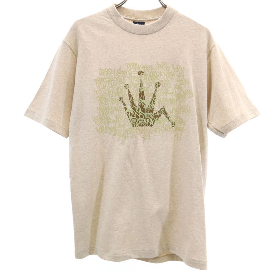 STUSSY（ステューシー） 90s 紺タグ オールド 半袖 Tシャツ S ベージュ