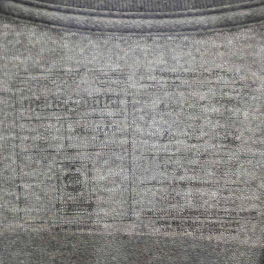 patagonia（パタゴニア） バックプリント 長袖 Tシャツ S グレー