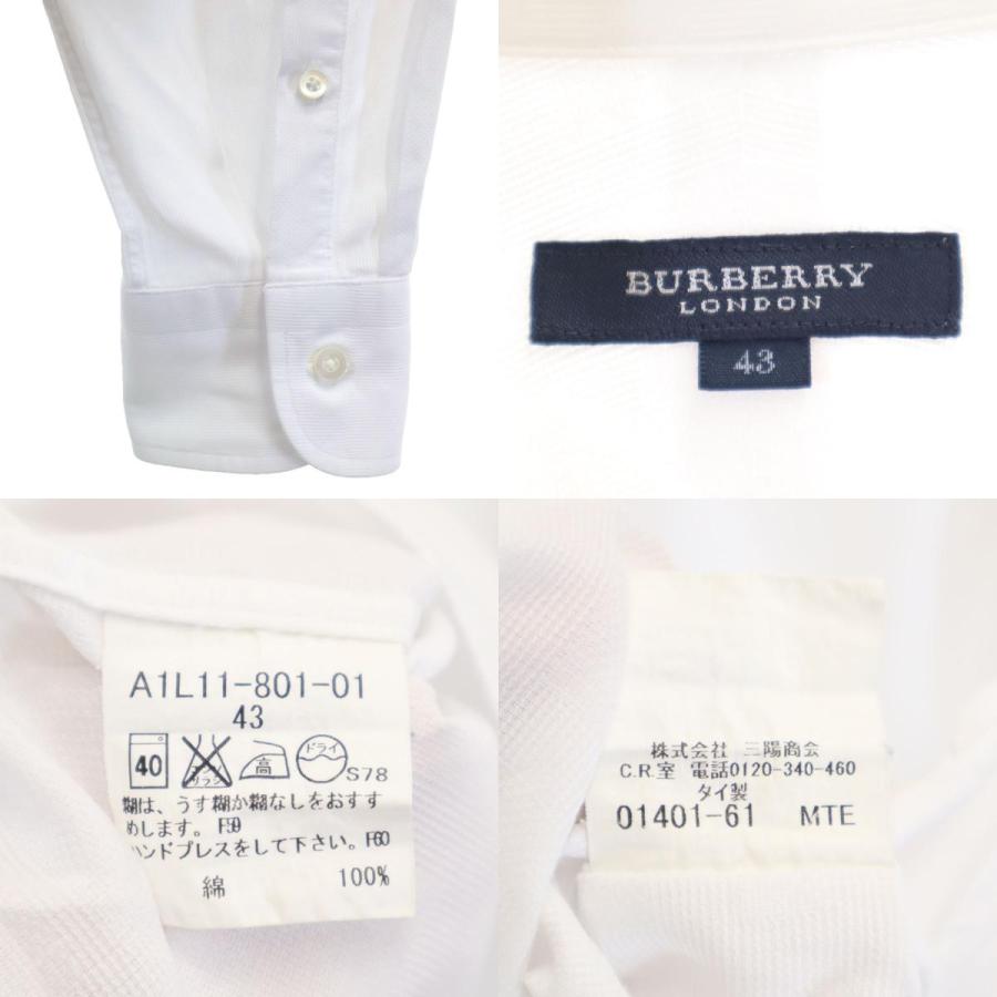 BURBERRY LONDON バーバリーロンドン チェック柄 長袖 コットンシャツ