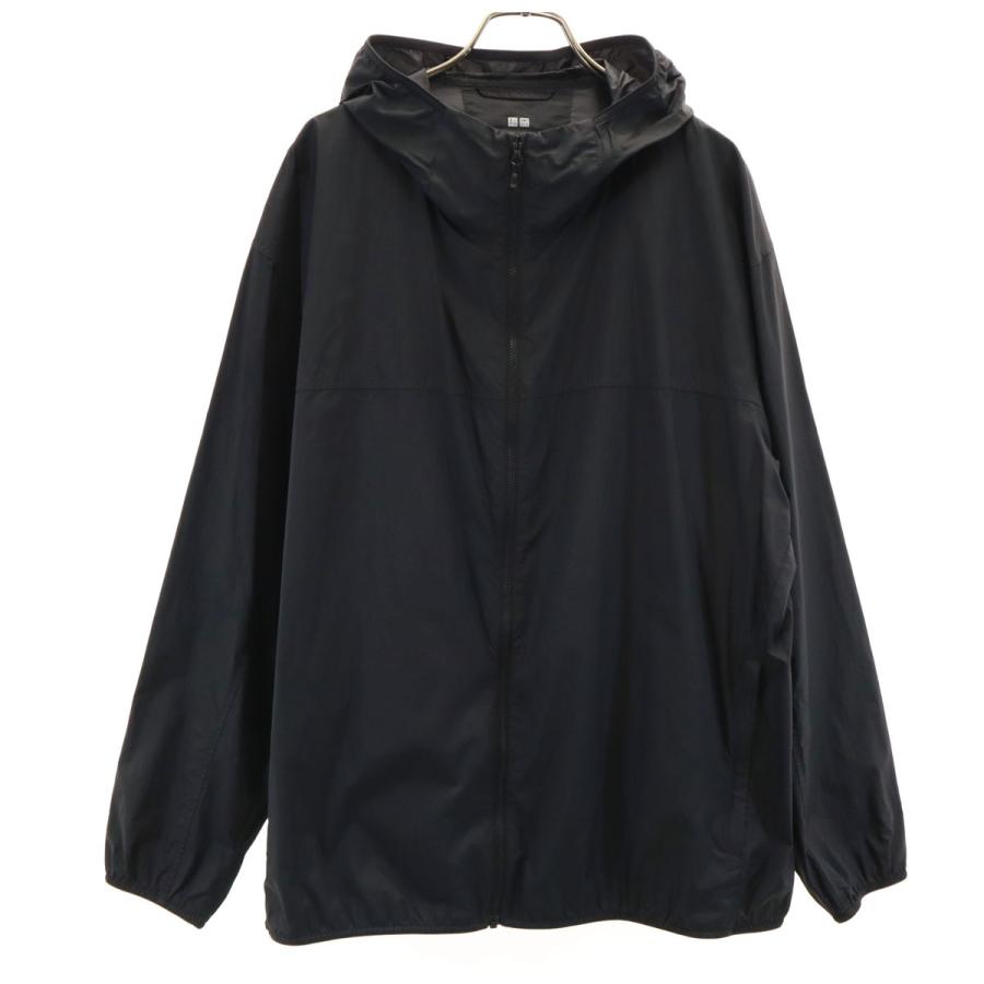 ユニクロ（UNIQLO） 長袖 ポケッタブル UVカット パーカー XL ブラック