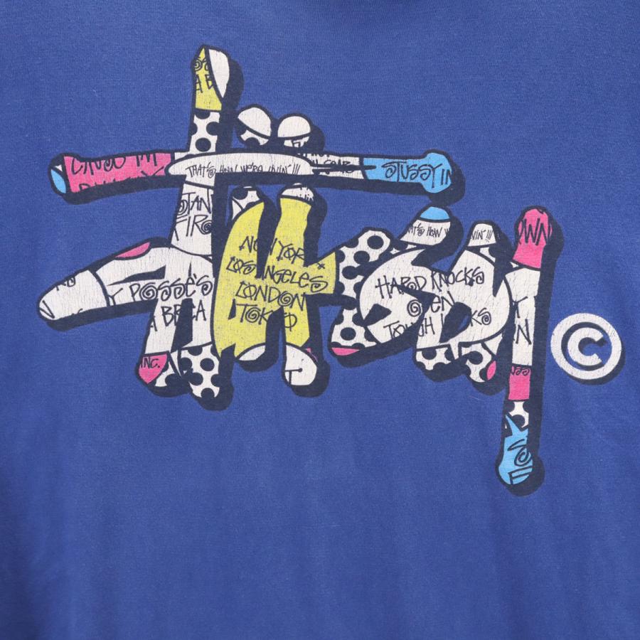 STUSSY（ステューシー） 半袖 Tシャツ L ブルー メンズ 古着 中古 