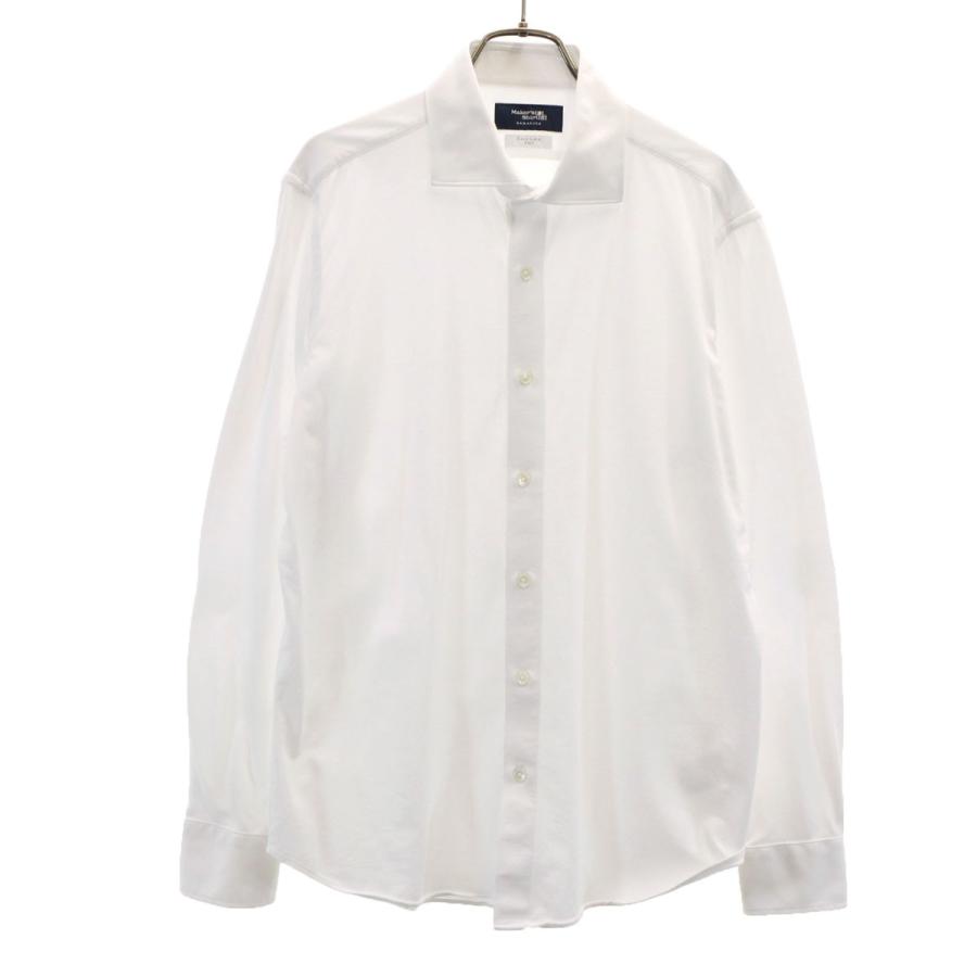 【美品】鎌倉シャツ メーカーズシャツ鎌倉 リネン 麻 100%長袖シャツ 白色 MAKER'S SHIRT KAMAKURA メーカーズシャツ鎌倉 日本製 長袖 イージー