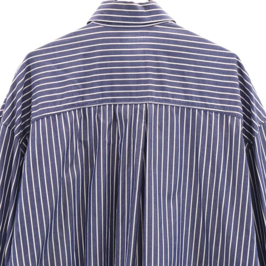 ZARA（ザラ） ストライプ柄 長袖 シャツ XS ネイビー レディース 古着