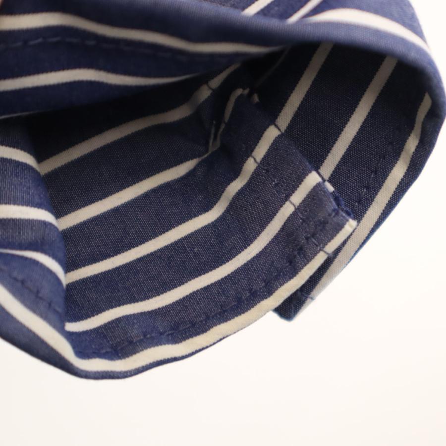 ZARA（ザラ） ストライプ柄 長袖 シャツ XS ネイビー レディース 古着