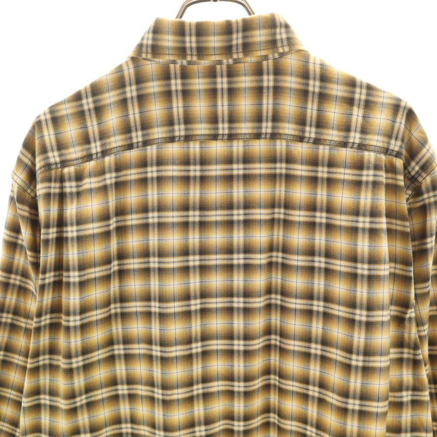 Eddie Bauer（エディーバウアー） チェック柄 長袖 シャツ L イエロー