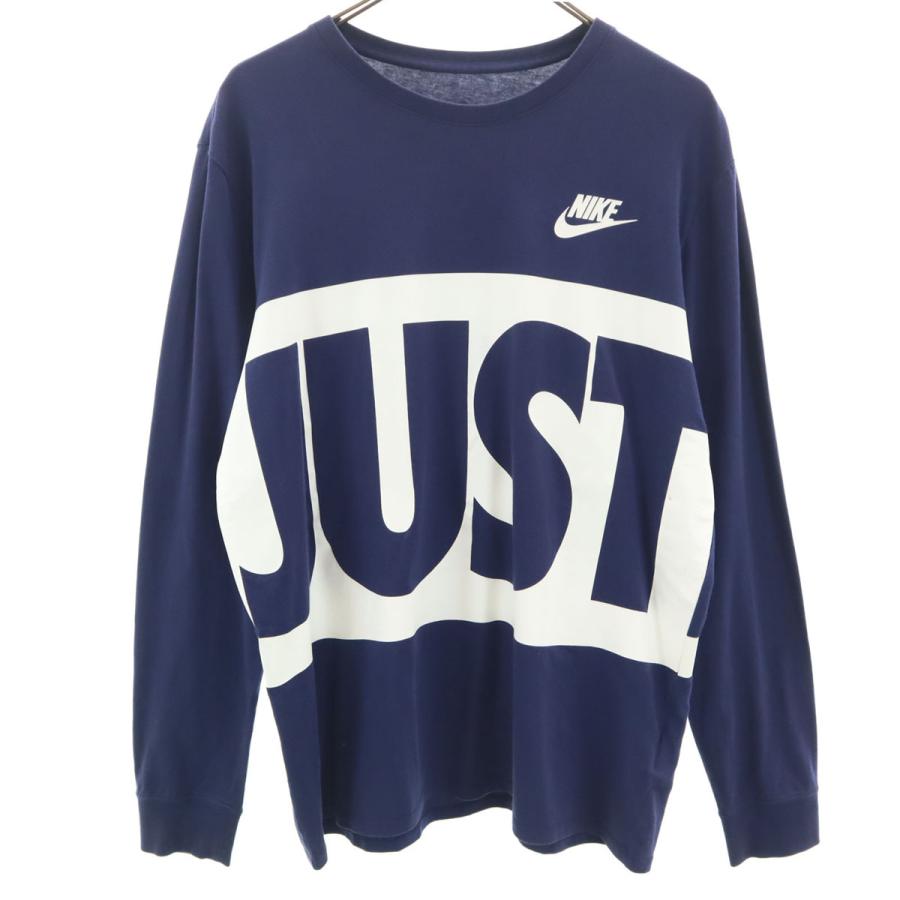 NIKE（ナイキ） 長袖 Tシャツ XL ネイビー ロンT メンズ 古着 中古