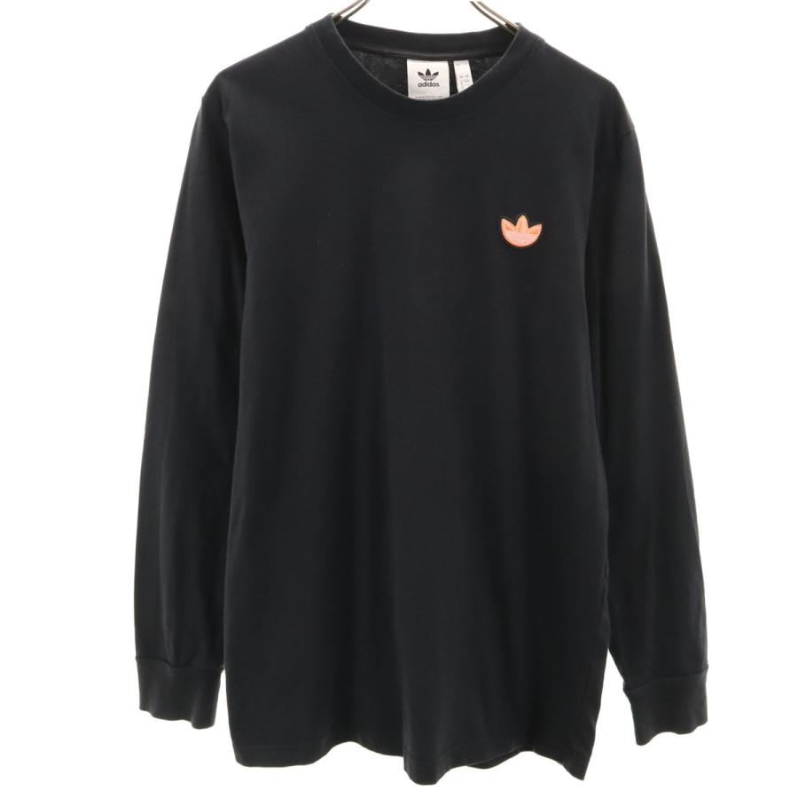 adidas（アディダス） トレフォイルロゴ 長袖 Tシャツ O ブラック ロン 