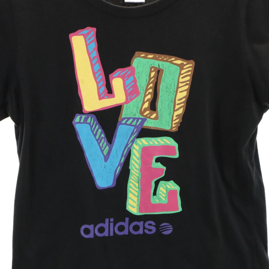 adidas NEO アディダスネオ LOVE 半袖 Tシャツ L ブラック レディース