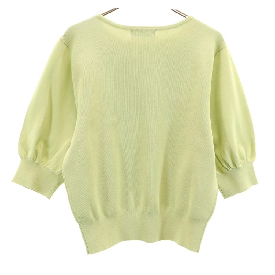 UNITED ARROWS green label relaxing - green label relaxing(グリーンレーベルリラクシング) 長袖セーター レディース美品  - ライトグリーン Vネック green label relaxing（グリーンレーベルリラクシング） 5分袖 サマー