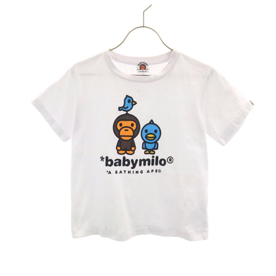 美品⭐️BAPE KIDS Tシャツ 100サイズ 2枚セット BAPE KIDS ベイプキッズ 半袖 Tシャツ 130 ホワイト アベイシング