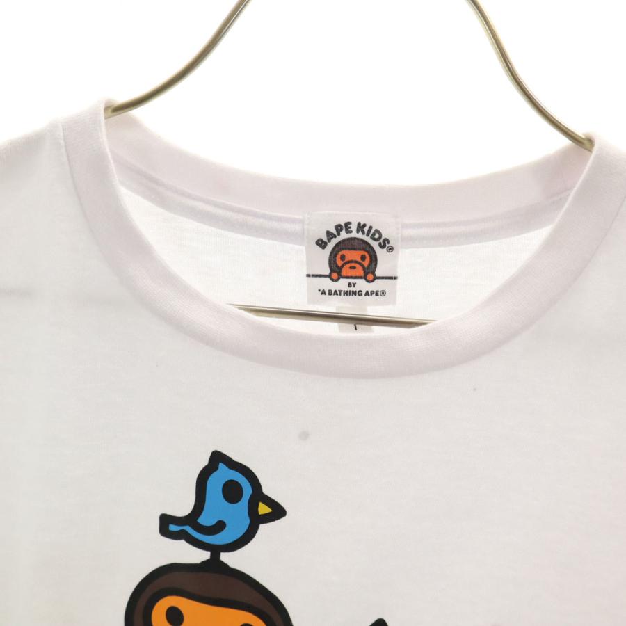 BAPE KIDS ベイプキッズ 半袖 Tシャツ 130 ホワイト アベイシング