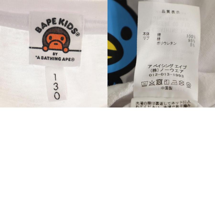 BAPE KIDS ベイプキッズ 半袖 Tシャツ 130 ホワイト アベイシング
