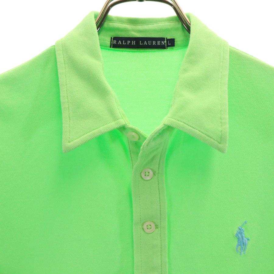 RALPH LAUREN ラルフローレン 半袖 ポロシャツ L 黄緑 鹿の子