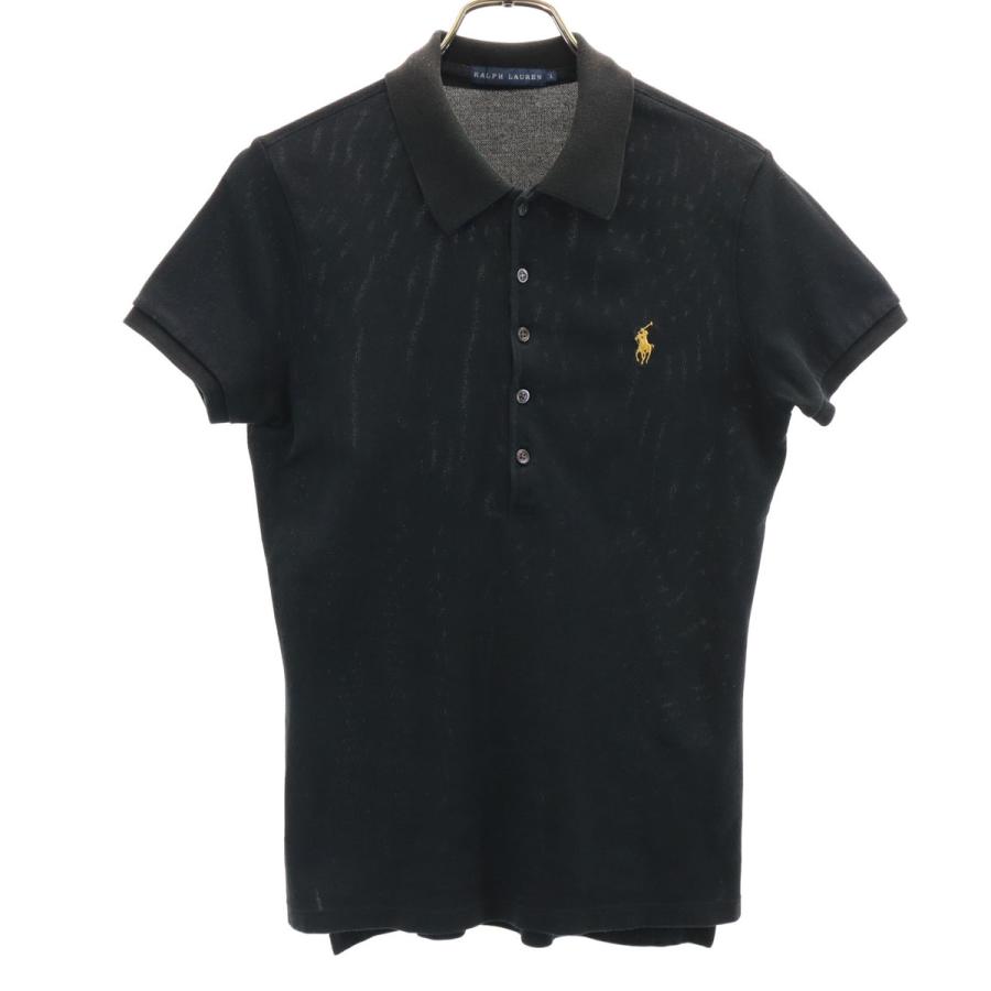 RALPH LAUREN ラルフローレン 半袖 ポロシャツ L ブラック レディース