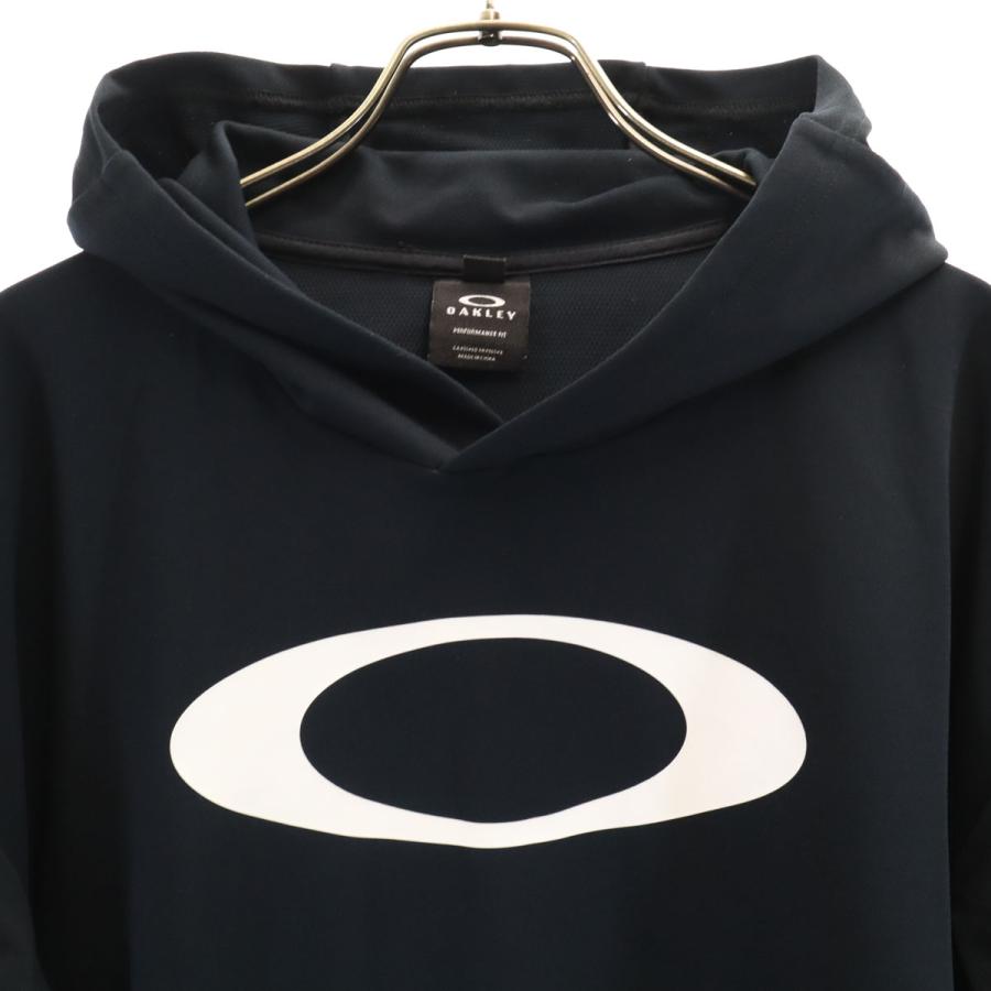 OAKLEY（オークリー） 美品 半袖 パーカー XL ブラック メンズ 古着