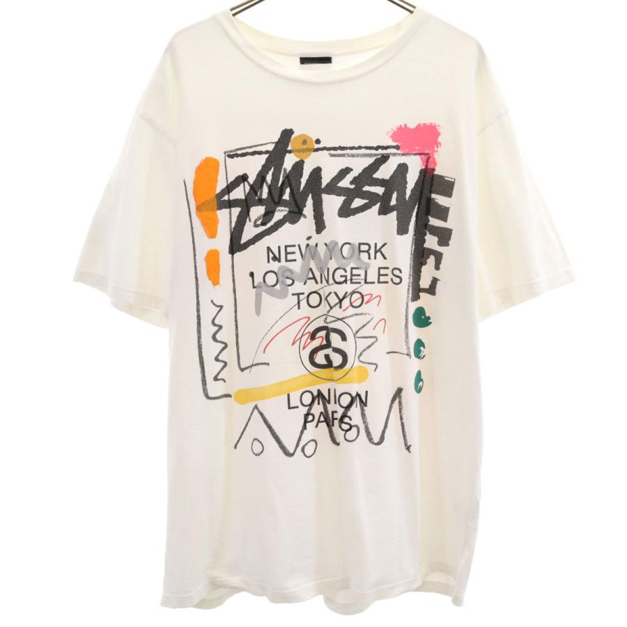 STUSSY（ステューシー） 半袖 Tシャツ L ホワイト メンズ 古着 中古