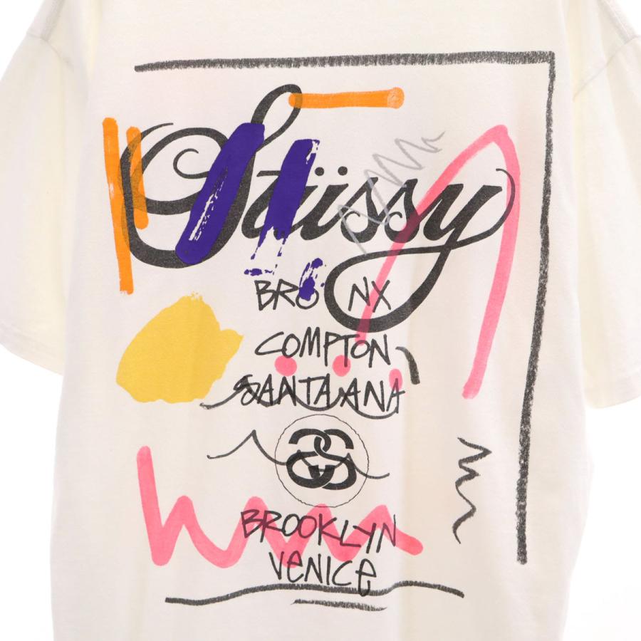 STUSSY（ステューシー） 半袖 Tシャツ L ホワイト メンズ 古着 中古