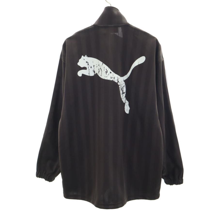 PUMA（プーマ） 日本製 ストライプ柄 トラックジャケット SS ブラウン