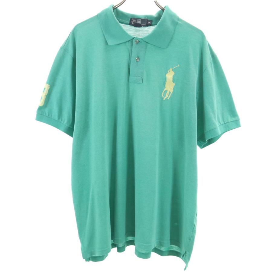 ポロバイラルフローレン　ポロシャツ　半袖　ビックポニー　エンブレム　グリーン　L Polo by Ralph Lauren ポロバイラルフローレン ビッグポニー 半袖