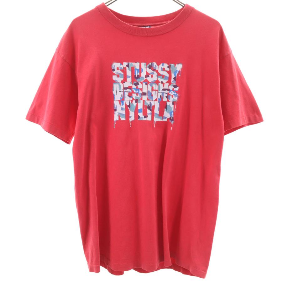 90s USA製 STUSSY Tシャツ L オールドステューシー ヴィンテージ STUSSY（ステューシー） 90s USA製 オールド 半袖 Tシャツ L レッド