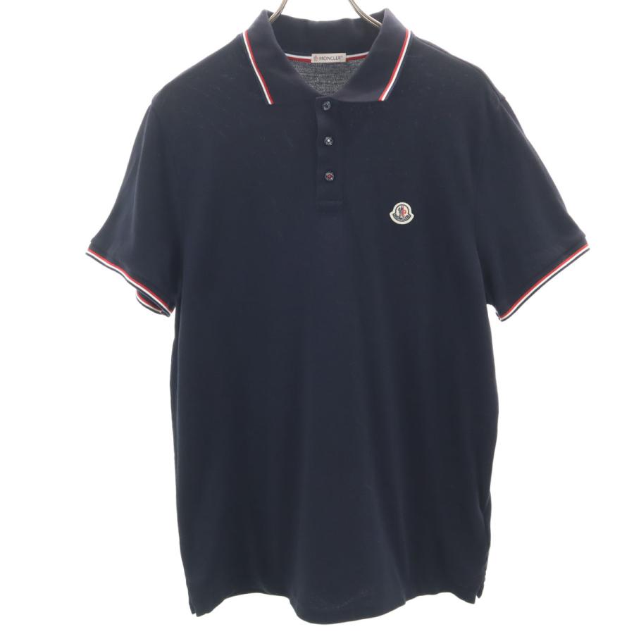 MONCLER(モンクレール) 半袖ポロシャツ サイズL メンズ MAGLIA POLO MANICA CORTA ダークネイビー MONCLER（モンクレール） 半袖 ポロシャツ L ネイビー MAGLIA POLO