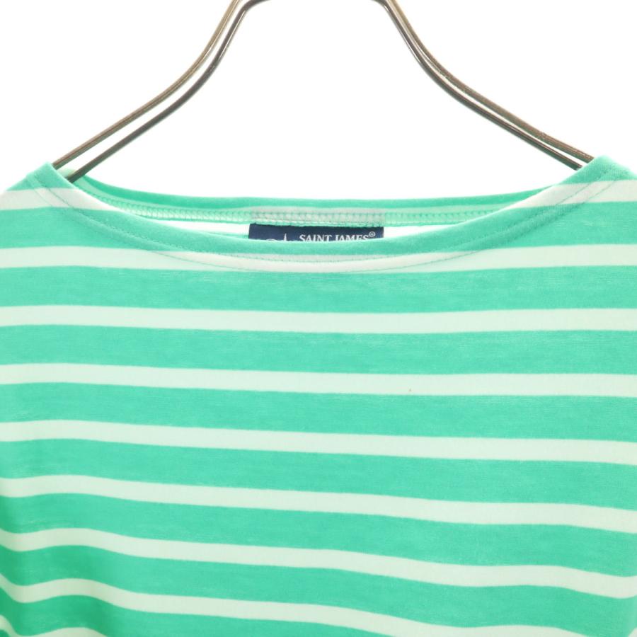 SAINT JAMES セントジェームス フランス製 ボーダー柄 半袖 ボートネック Tシャツ SM グリーン ユニセックス メンズ 古着 中古 CARMAK-2nd - 通販 - Yahoo ショッピング