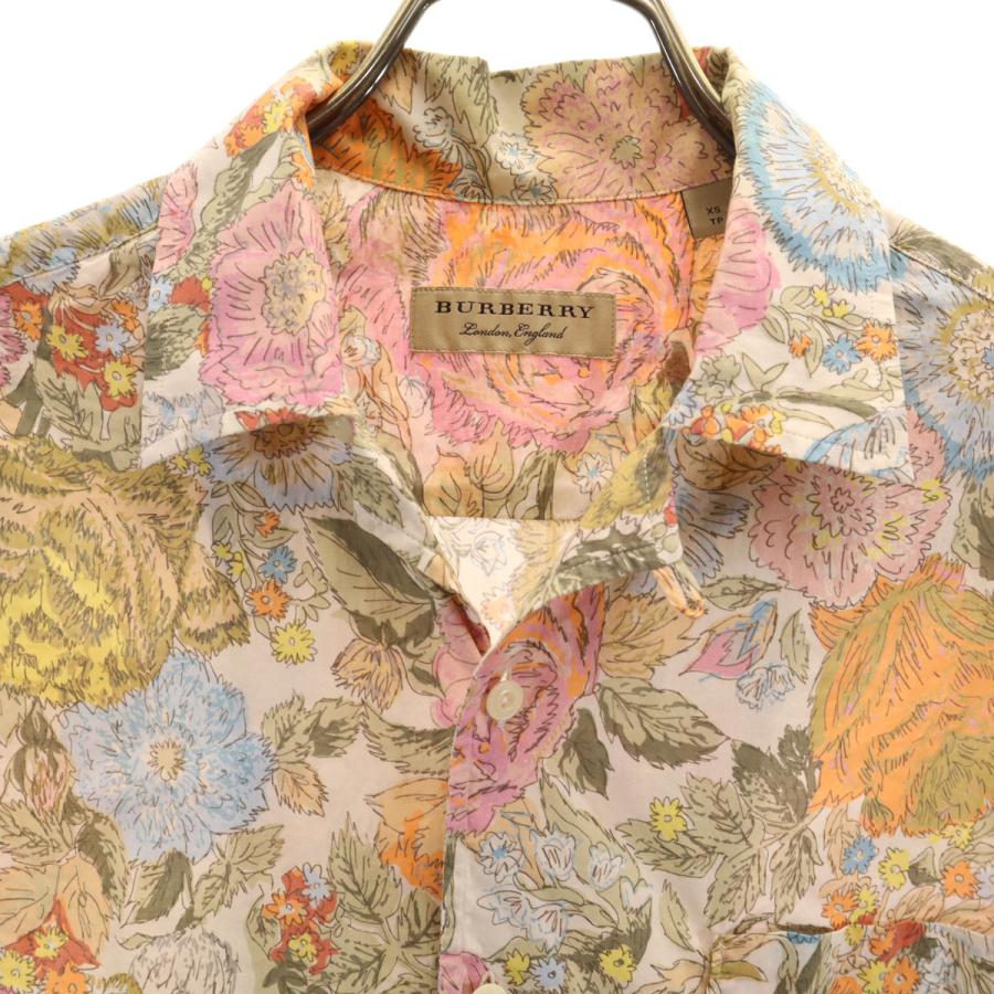 BURBERRY（バーバリー） 花柄 半袖 オープンカラーシャツ XS