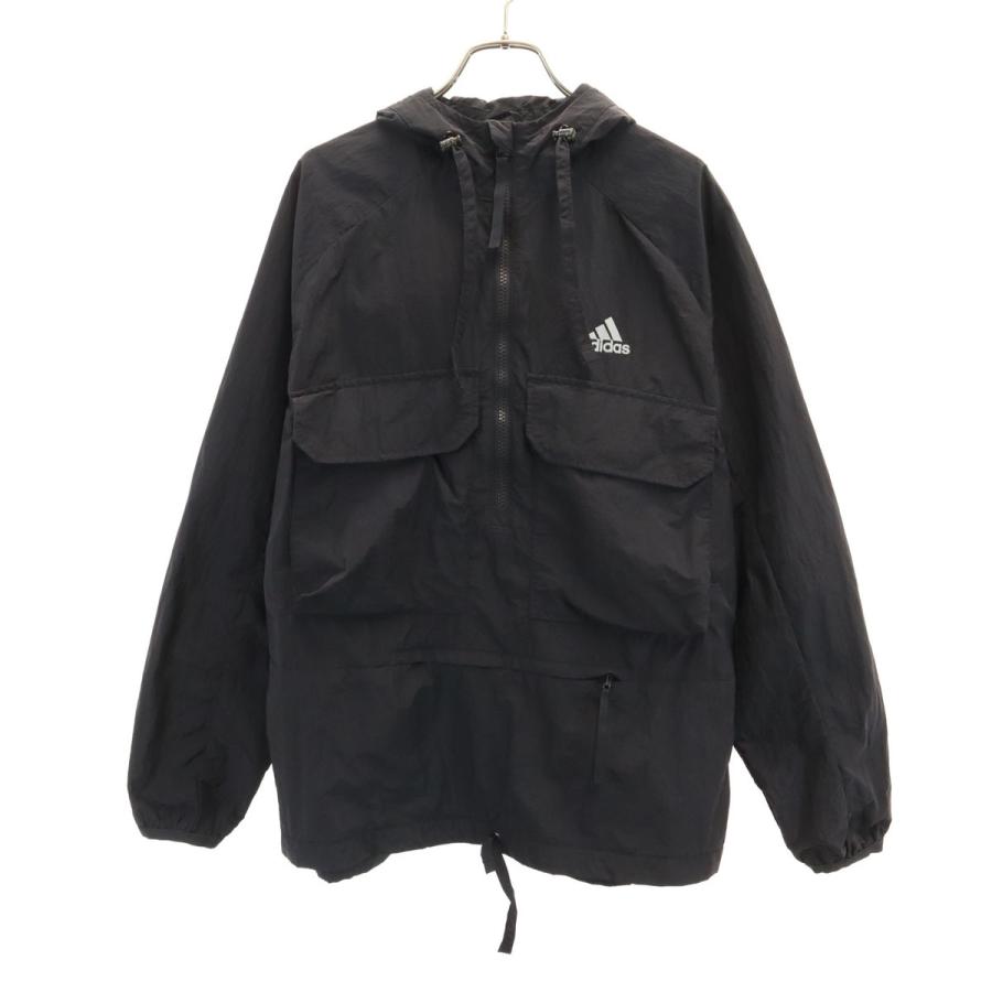 adidas（アディダス） ハーフジップ アノラックパーカー L ブラック