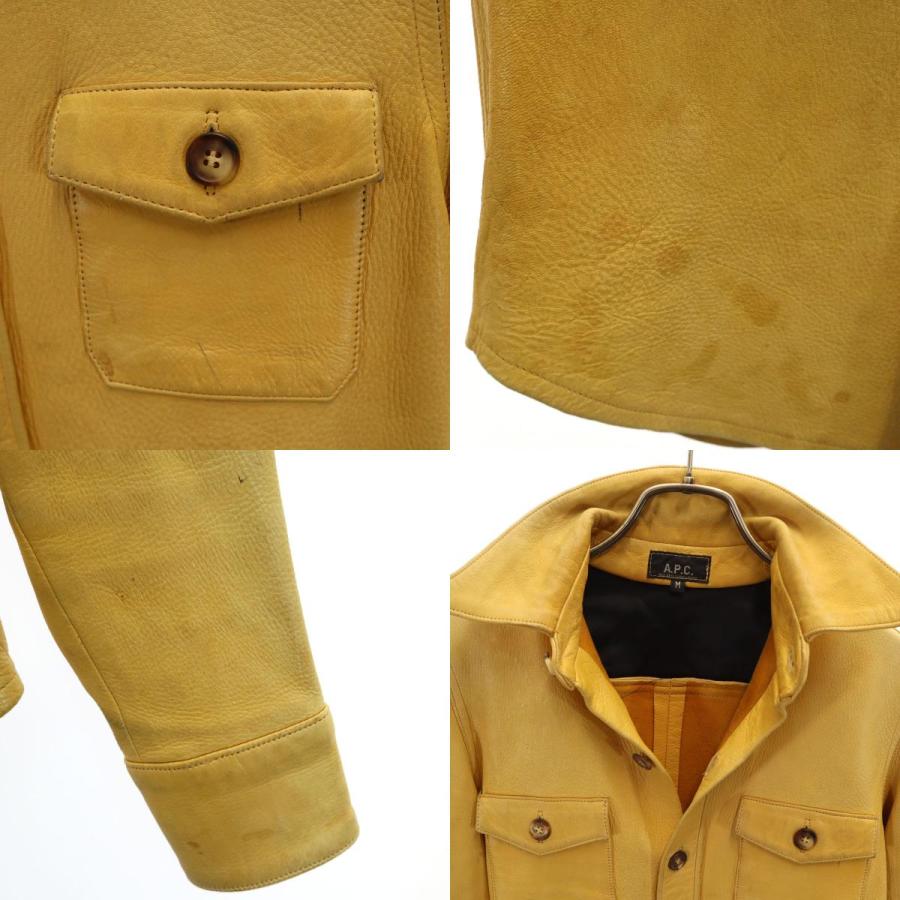 A.P.C. アーペーセー ディアスキン レザーシャツジャケット M フランス