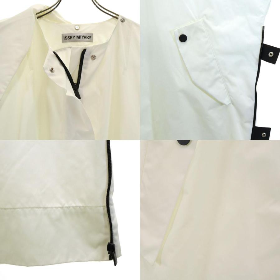 ISSEY MIYAKE コートジャケット レディース ロゴ ホワイト ISSEY MIYAKE（イッセイミヤケ） 日本製 コンパクトシリーズ コート 2