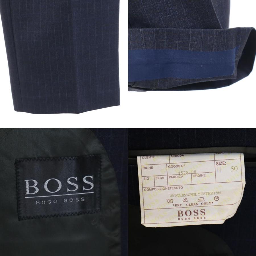 BOSS HUGO ボスヒューゴボス チェック柄 スーツ 上下セットアップ 50