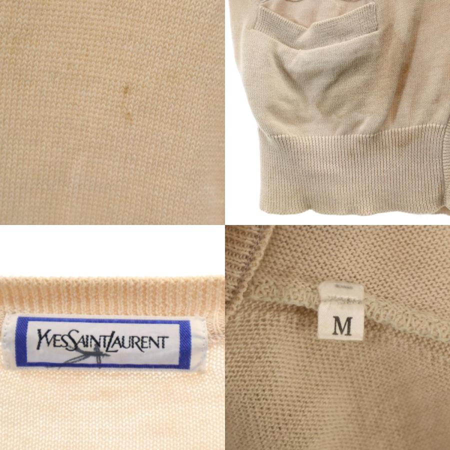 Yves Saint Laurent イヴ サンローラン 90s オールド ニットベスト M