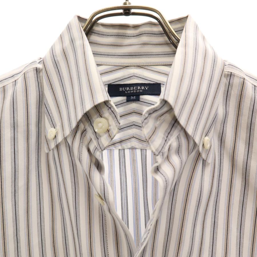 BURBERRY LONDON バーバリー　ジャケット　シャツ　日本製　三陽商会 BURBERRY LONDON バーバリーロンドン 日本製 ストライプ柄 長袖 ボタン