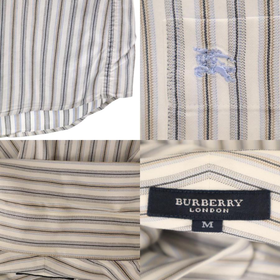 BURBERRY LONDON バーバリーロンドン 日本製 ストライプ柄 長袖 ボタン